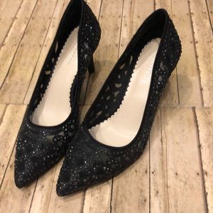 Black bling high heels